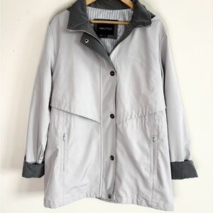 NAUTICA Hooded Anorak Raincoat Rain Coat Women’s Large